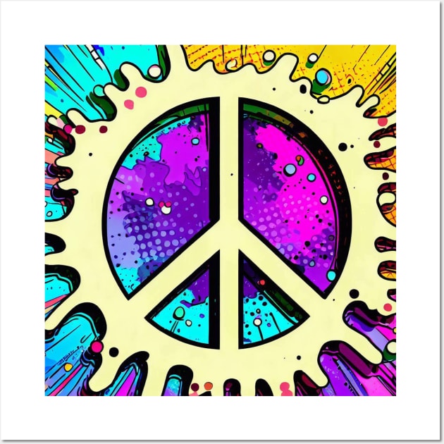 Peace Color Splash Wall Art by ARTWORKandBEYOND